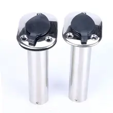 Держатель Удочки 15 градусов 1-5/" морской класс 304 нержавеющая сталь заподлицо держатель удочки с крышкой лодка рыбалка 2 шт