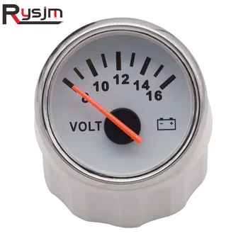 

52mm Volt Meter Gauge 8-16 Volts Waterproof LCD Display Voltmeter fit for Car Mobile Motor Motorcycle With Red Backlight 12V 24V