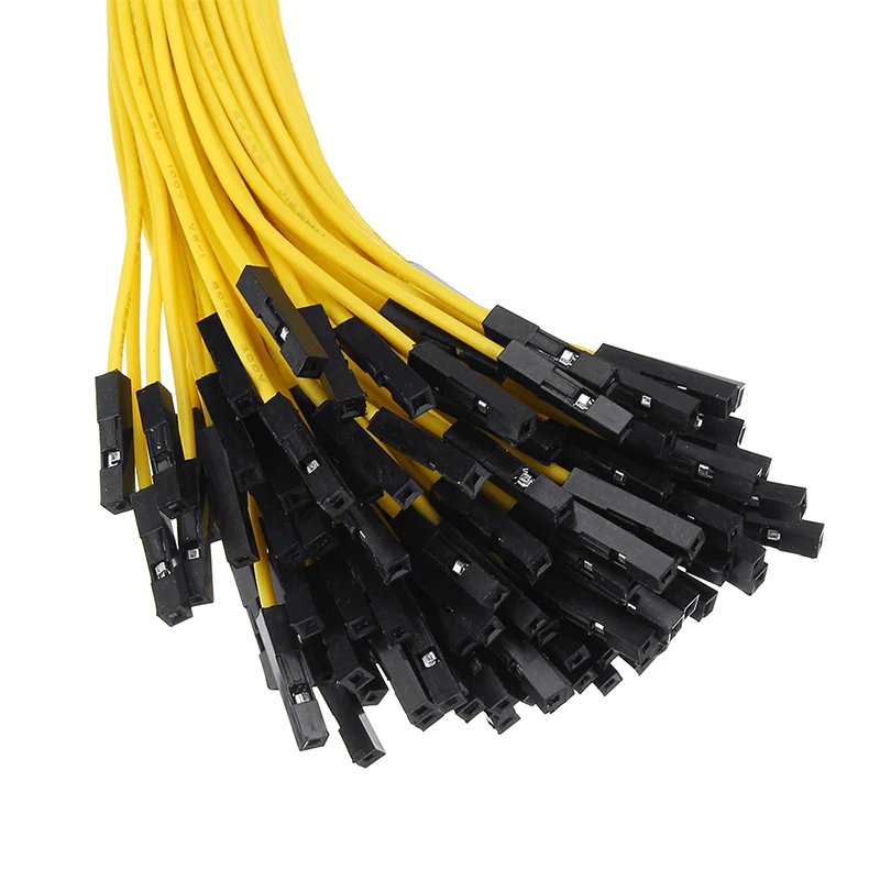 F-F dupont cable 50 шт. 10 см/20 см/30 см Dupont кабель провода для Arduino Макет Мужской Женский Dupont перемычка Провода кабели 1 P-1 P 2,54 мм разъем провода - Цвет: F-F dupont cable