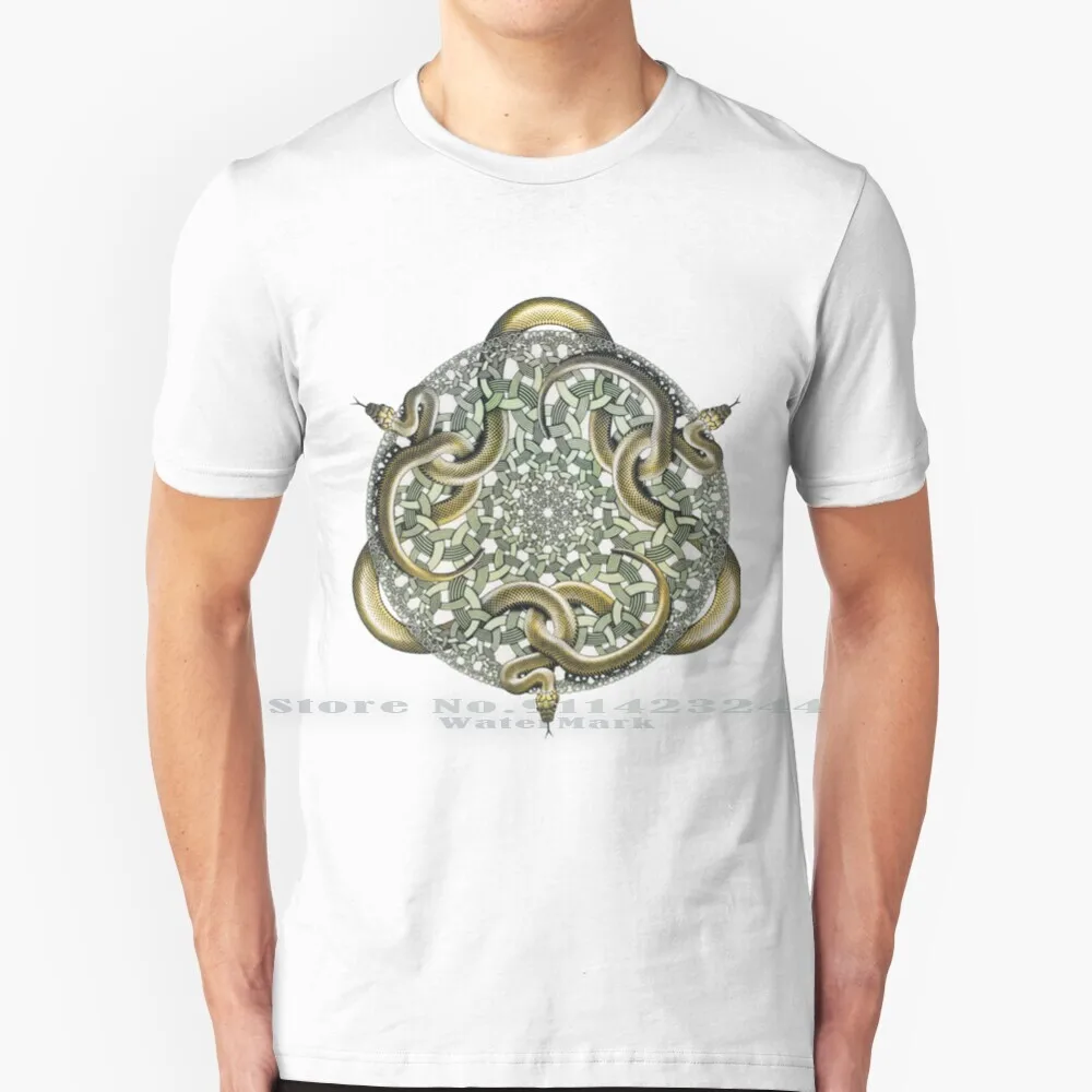 Escher Serpenti T Shirt Cotone 6Xl Cornelis Escher Mc Escher Vecchi Artisti Artista Olandese Nederlands Kunstenaar Slange Serpenti