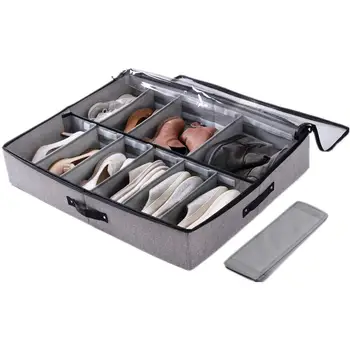

62x74cm Under The Bed Space Saver Dorm With Handle Zipper Breathable Storage Box Square PP Board Clothes Organizer Shoes