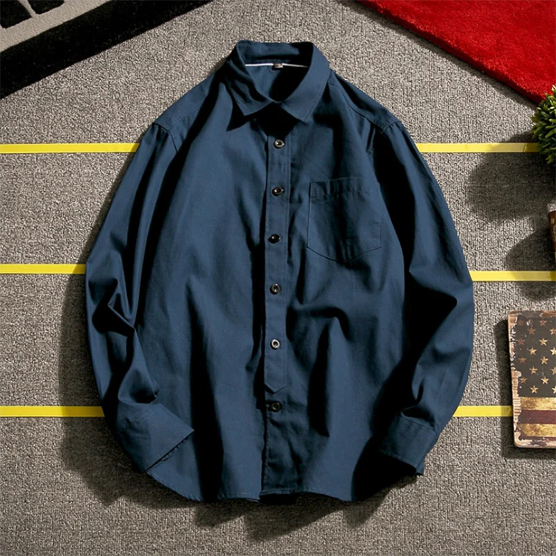 Рубашки для молодых мужчин с длинным рукавом ярких цветов Camisa, дышащая удобная свободная Облегающая рубашка из ткани высокого качества из чистого хлопка - Цвет: sky blue