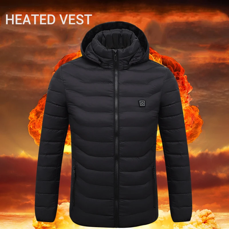 

Winter Outdoor Electric Heated Jacket Vest USB Heating Vest Infrared Riding Jacket Moto Thermal Intelligent Constant Temperature