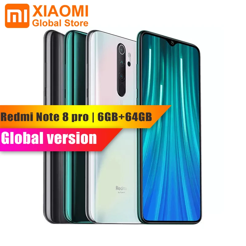  Global Version Xiaomi Note 8 Pro 6GB RAM 64GB ROM Mobile Phone Helio G90T Quick Charge 4500mAh Batt - 4000226920474