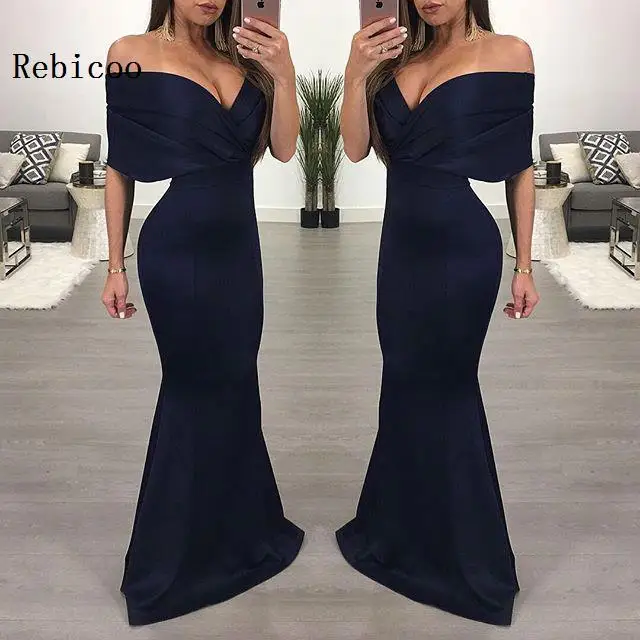 Женские Сексуальные вечерние платья с вырезами на одно плечо длинным рукавом