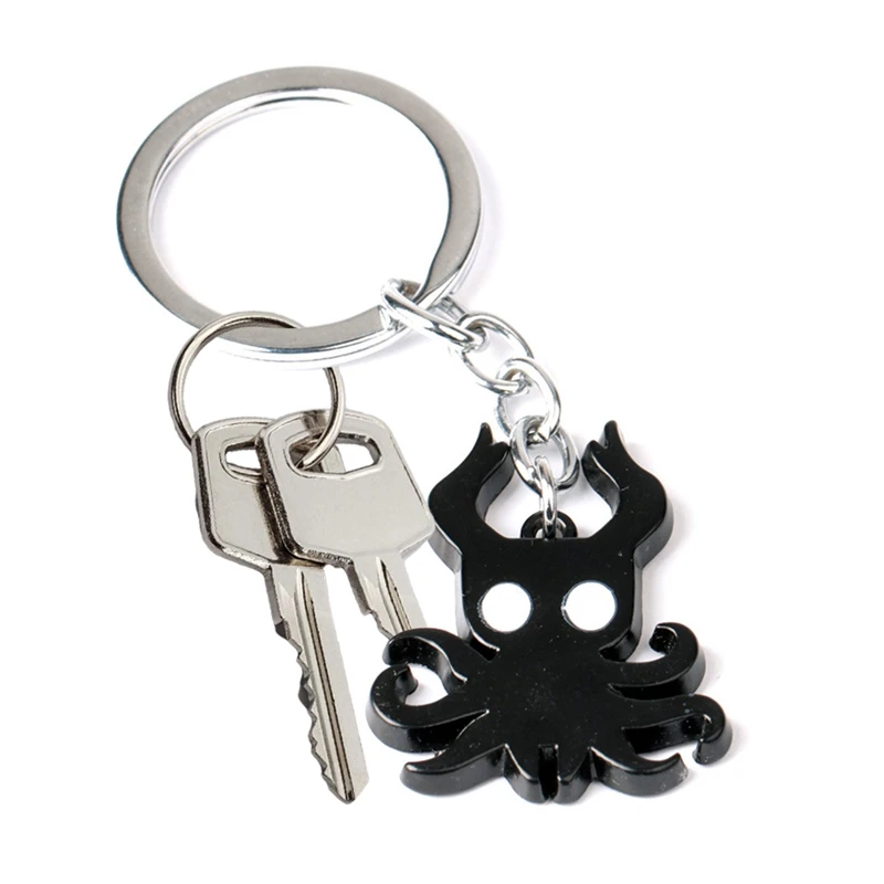 Hollow Knight Octopus Alloy Keychain Personalized Llaveros Accessories Brelok Do Kluczy Keyring