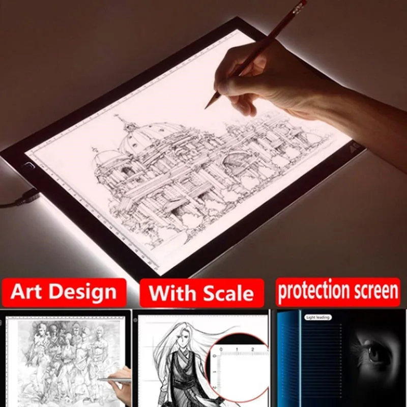 

12inch LED Digital Graphic Tablet LED Artist Thin Art Stencil Drawing Board Light Box Tracing Writing Portable Electronic Tablet