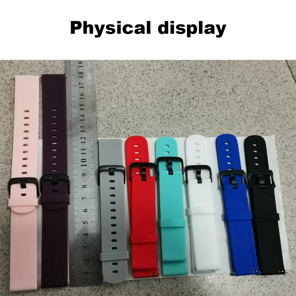 Для Xiaomi Amazfit GTS браслет Amazfit Bip ремешок для часов Amazfit GTR 42 мм силиконовый ремешок для часов