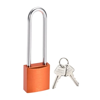 

uxcell 3 Inch Shackle Key Alike Safety Padlock Aluminum Alloy Lock Orange
