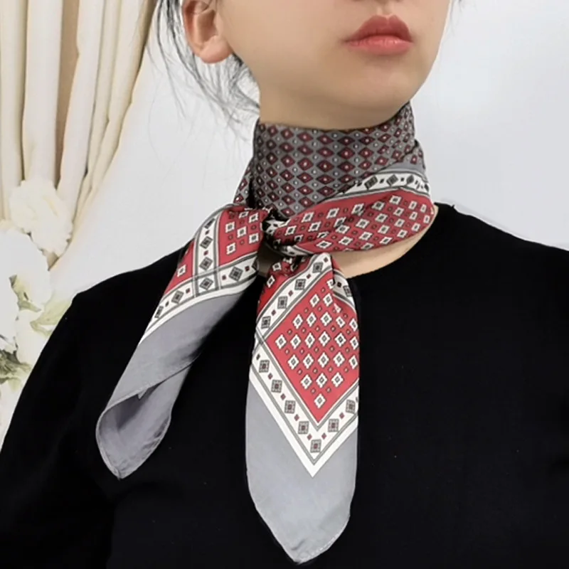Gorąca sprzedaż 2020 kobiet jedwabny szalik kwadratowych włosów szale Foulard głowy marki szale i okłady chustka chustka hidżab 70*70cm 2 Gorąca sprzedaż 2020 kobiet jedwabny szalik kwadratowych włosów szale Foulard głowy marki szale i okłady chustka chustka hidżab 70*70cm 2
