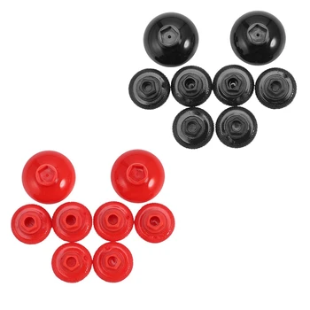 

2 Set for One S Gamepad Controller Joystick 8-In-1 Replacement Repair Kit, Black & Red