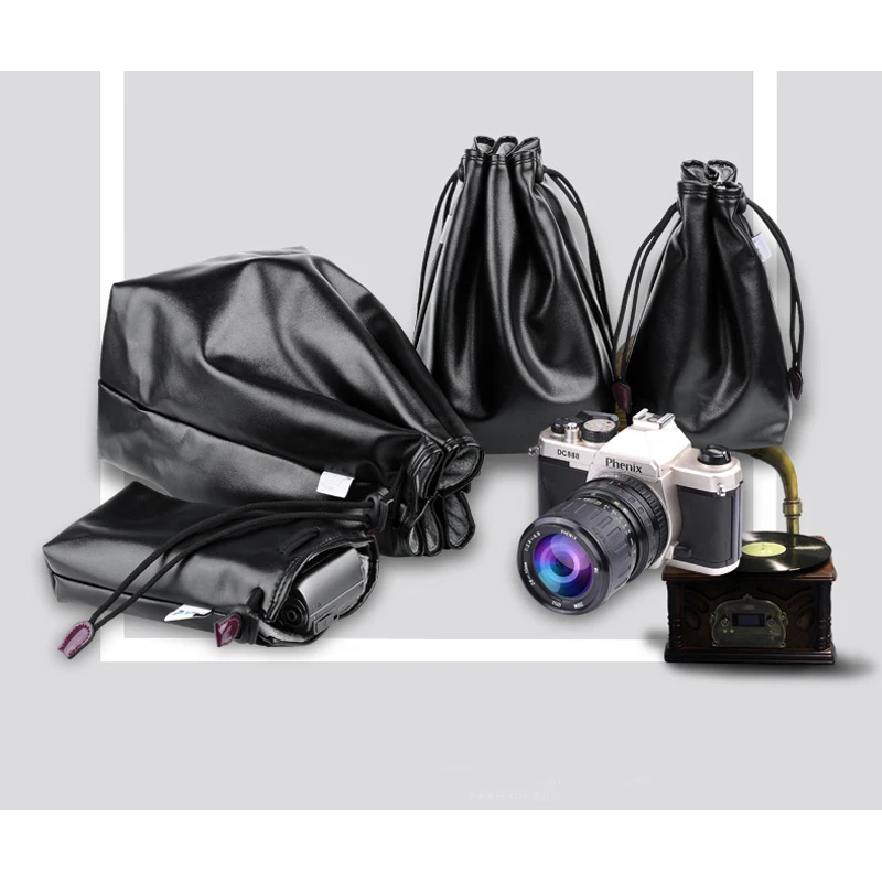Портативный универсальный PU DSLR сумка для фотоаппарата/чехол для Canon Nikon Olympus водонепроницаемая сумка-чехол sony A7III A7M3 A7R3 объектив камеры Мягкий чехол