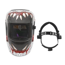 Auto Darkening Welding Helmet With Solar Powered Adjustable MIG TIG ARC Professional Welding Mask(Devil tooth