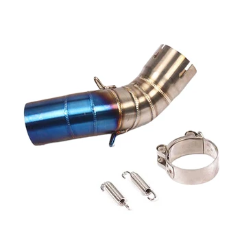 

System Motorcycle Adapter Tube Link Exhaust Pipe Universal Middle Accessories Vent Stainless Steel Direct Fit For KAWASAKI Z900
