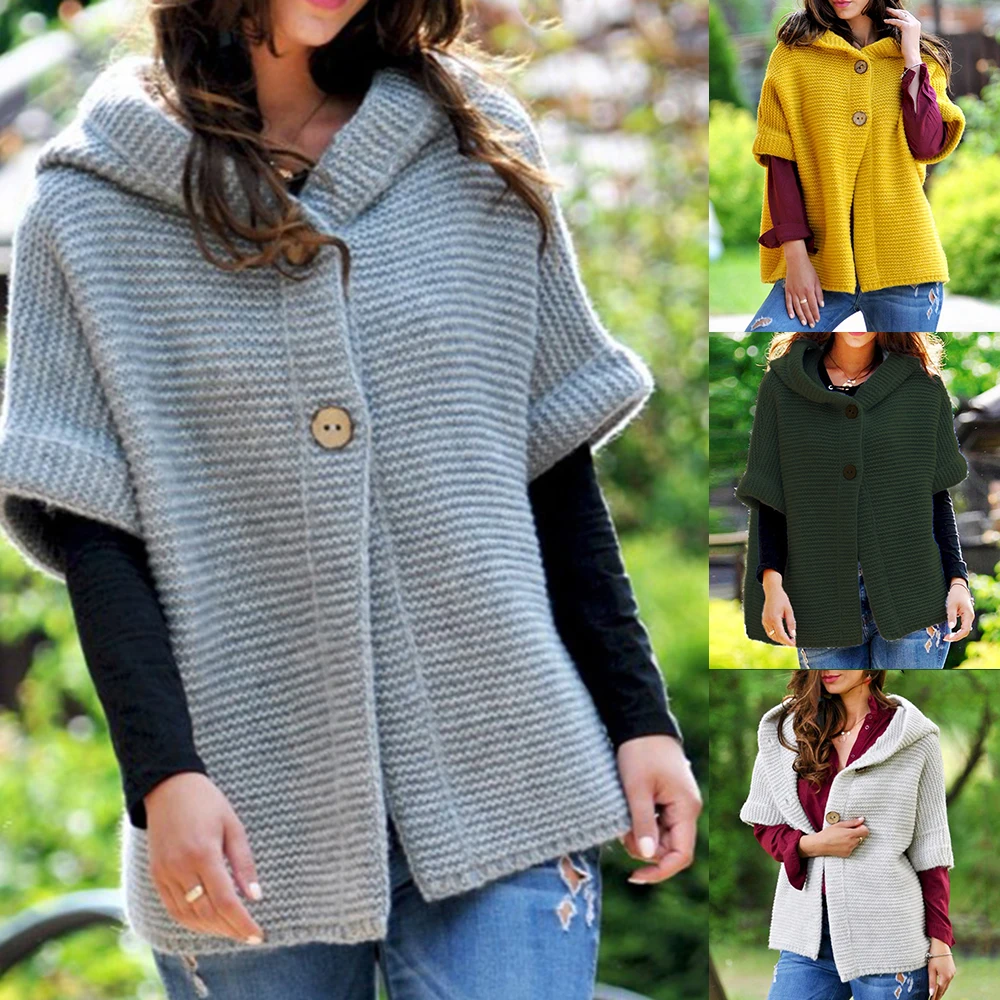 Litthing женский свитер кардиган короткий свободный с капюшоном Cardiagn осень с короткими рукавами, вязаные пиджаки Женский свитер casaco feminino