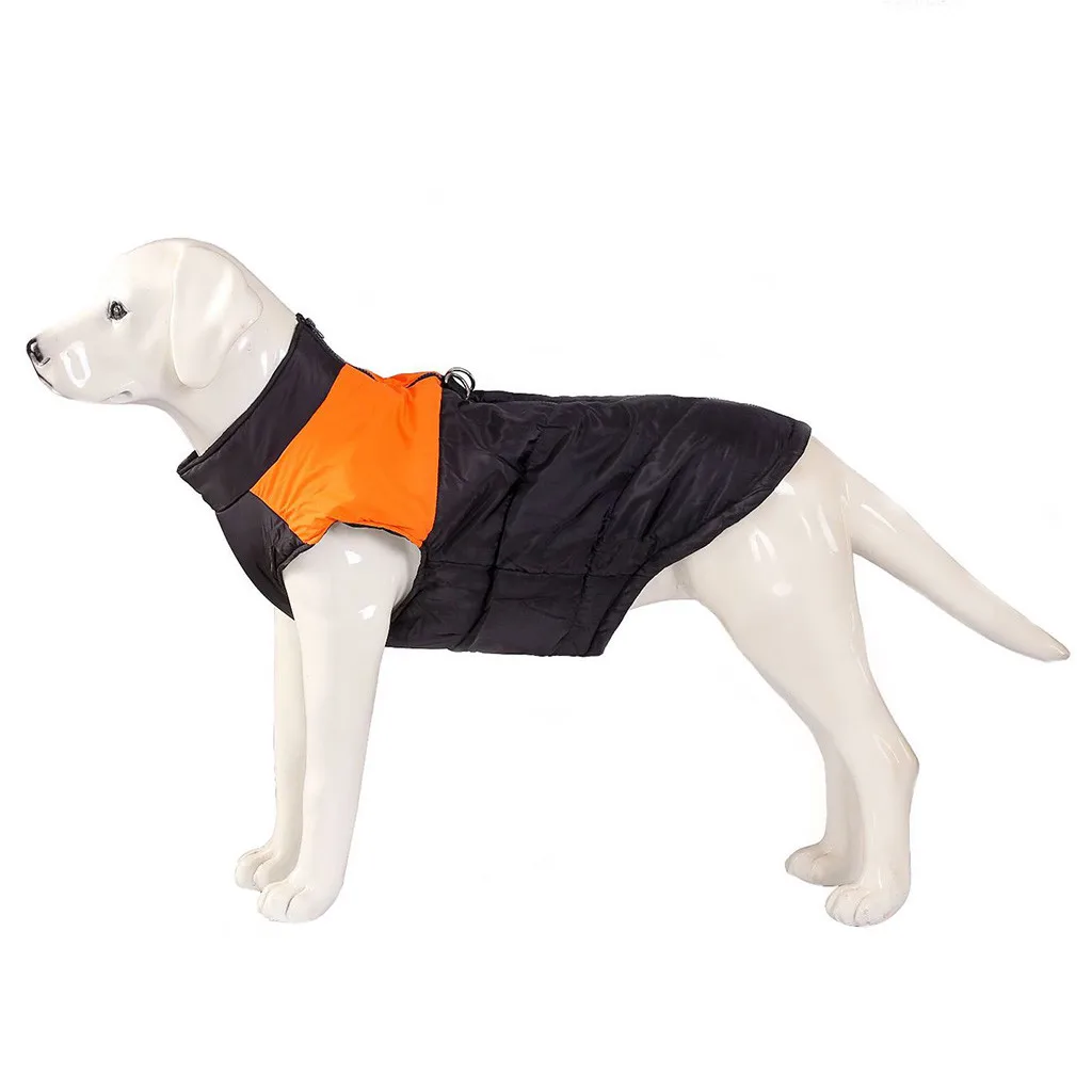 Американский Зимний водонепроницаемый дождевик с капюшоном для собак, непромокаемый плащ для домашних животных, одежда с подкладкой для маленьких и средних и больших размеров, товары для животных, собак# J8
