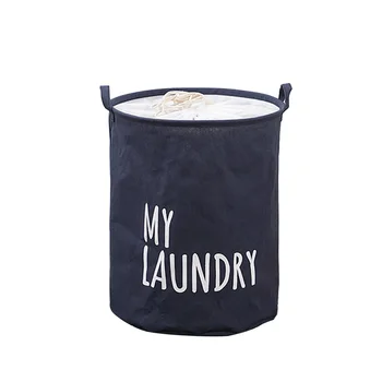 

Waterproof Foldable Drawstring Bucket Multifunctional Large Capacity Laundry Basket Toy Clothing Laundry Organizer with Handle
