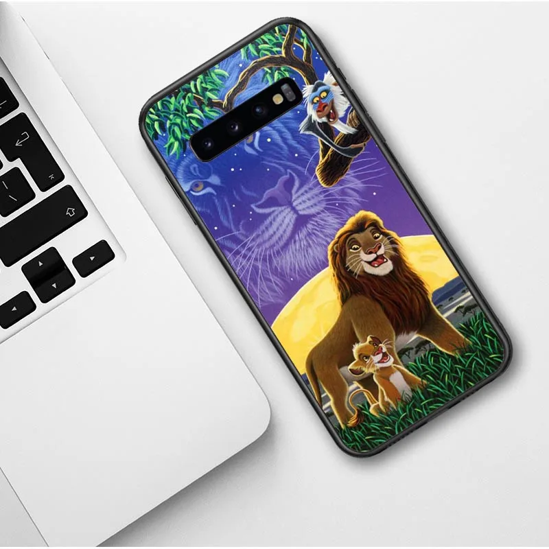 Король Лев Simba nala Hakuna Силиконовый ТПУ чехол для телефона samsung Galaxy S7 Edge S8 S9 Plus S10 Plus S10 Lite Note 9 черный чехол