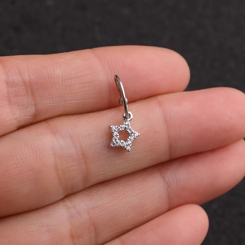 Sellsets 1 шт. CZ Висячие спирали Daith хряща пирсинг ювелирные изделия обруч
