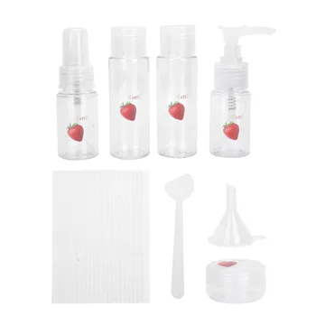 

8pcs Empty Cosmetic Containers Travel Empty Cosmetic Bottle Set Plastic Transparent Empty Make Up Container Travel Lotion Liquid