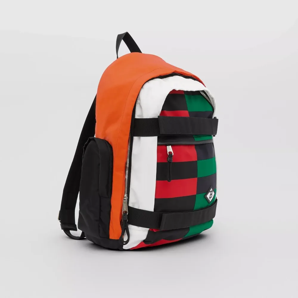 Люксовый бренд, дизайнерский большой цветной блок Burberry®Nevis рюкзак сумки на плечо мужская дорожная сумка Mochila 80236411