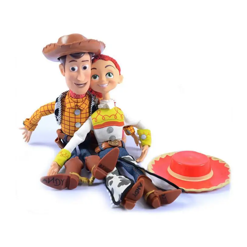 Ceny 38cm Toy Story 4 rozmowy Jessie drzewno PVC Action Figures model zabawkowy zabawki dla dzieci prezent na Boże Narodzenie kolekcjonerska lalka