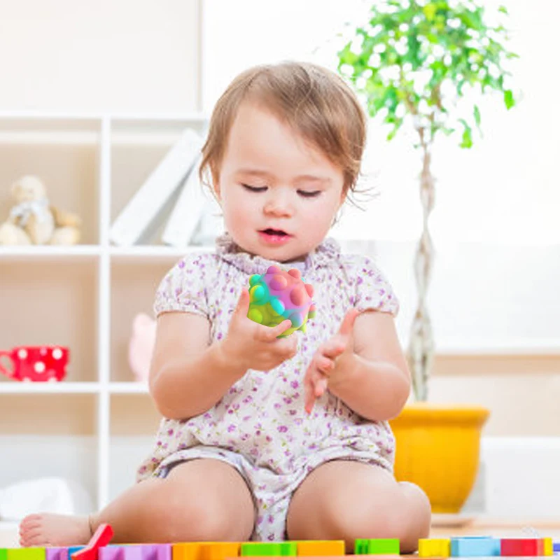 Stylish 3D Pop Pinch Ball Silicone Push It Bubble Balls Anti-stress Vent Toys for Kids Adults Gifts 4