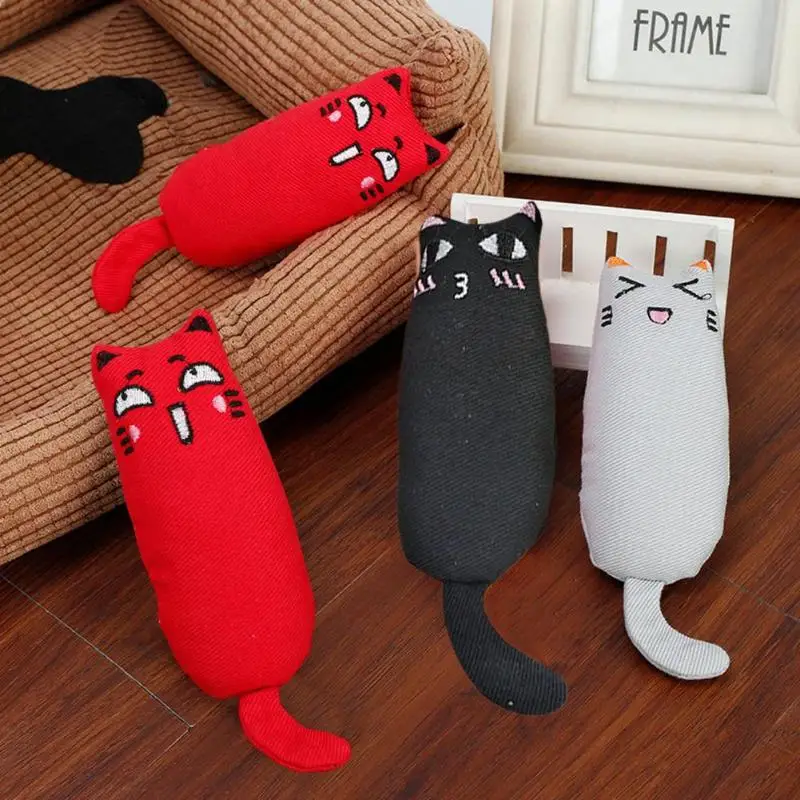 Милая игрушка для питомца, плюшевая кукла, кошка, мята, подушка, шлифовальный коготь, кошачий укус, дразнящие игрушки дл животных
