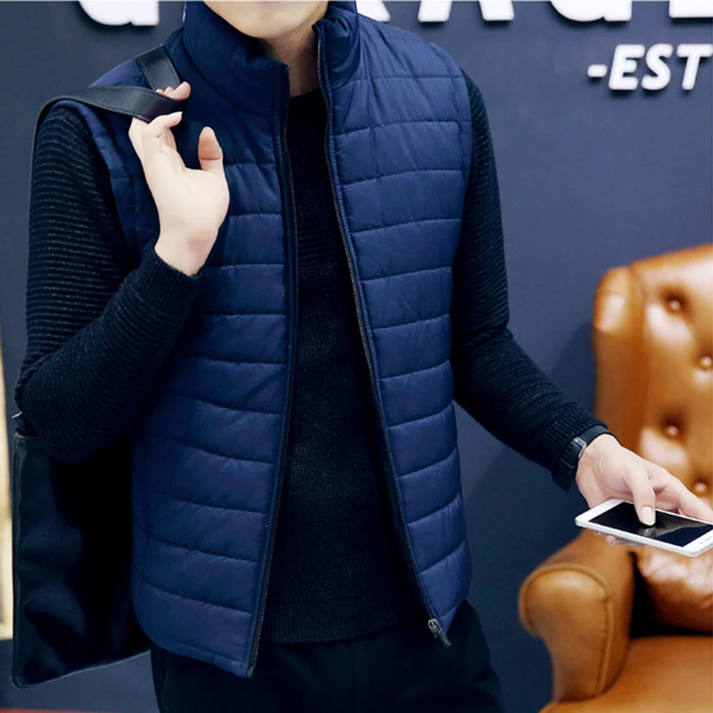 Winter Casual Waistcoat Men Vest Brand Clothing Vest Jacket Mens Autumn Warm Sleeveless Jacket Male Plus Size 5XL Homme MWB022 - Image 2