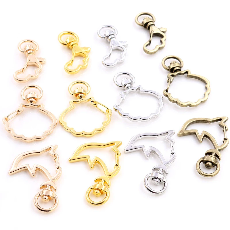 10pcs/lot Snap Hook Trigger Clips Buckles For Keychain Lobster Lobster Clasp Hooks for Necklace Key Ring ClaspDIY Making