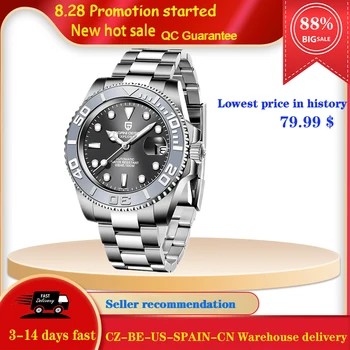 PAGANI Design Men Automatic Watch Sapphire Luxury Mechanical Wristwatch Stainless Steel Waterproof Watch Men Mekaniska klockor 1