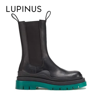 

Luxury Brand Design Women Boots Winter Ankle Boots For Women Chunky Heel Platform Boots Women INS Hot Chelsea Boots Shoes Woman