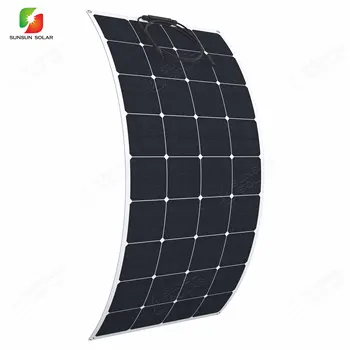 

Wholesale Marine, camping, Caravan use 120W 18V ETFE SunPower semi flexible solar panel