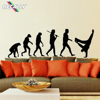 

Human Evolution Map Wall Sticker Break Dance Evolution Beautiful Wall Sticker wall art mural wallpaper 50*150CM FOX-HO125