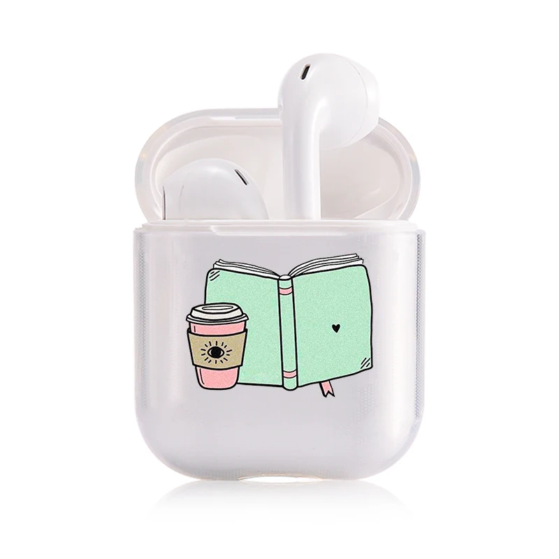 I201413 Простые Мультяшные наушники чехол для Apple airpods чехол милый забавный Радужный сладкий сердце Air Pods Модный чехол прозрачный жесткий чехол - Цвет: I201413