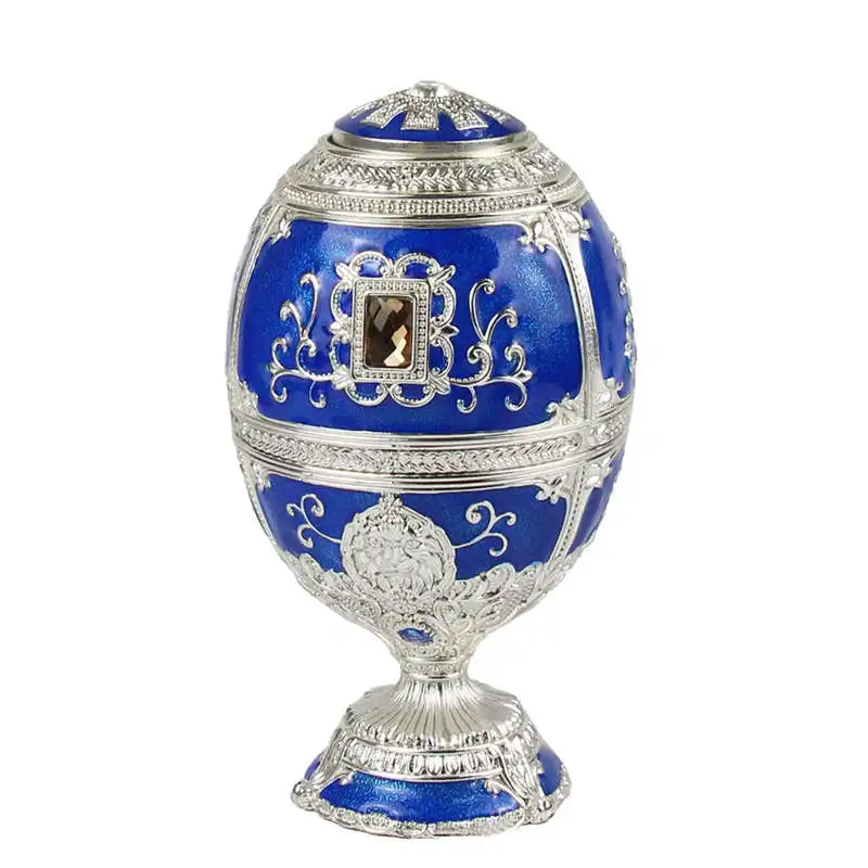 Европейская живопись креативный подарок украшения зубочистка коробка замок в форме яйца зубочистка Вечерние - Цвет: Blue