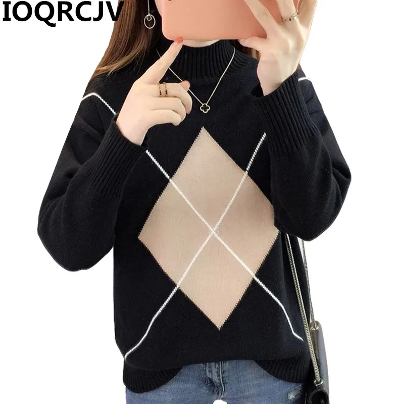 

2019 New Fashion Turtleneck Sweater Women Spring Autumn Long Sleeve Casual Pullover Knitted Sweater Soft Jumper Female Top R1008