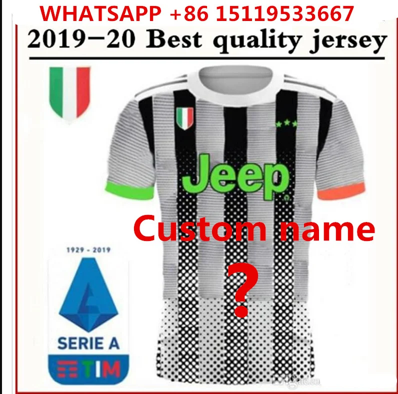 juve Футбольная Футболка BUFFON Dybala DE LIGT Ramsey Emre Can Ronaldo Mandzukic Kean Футбольная Футболка для взрослых 19/20 juve - Цвет: shirt