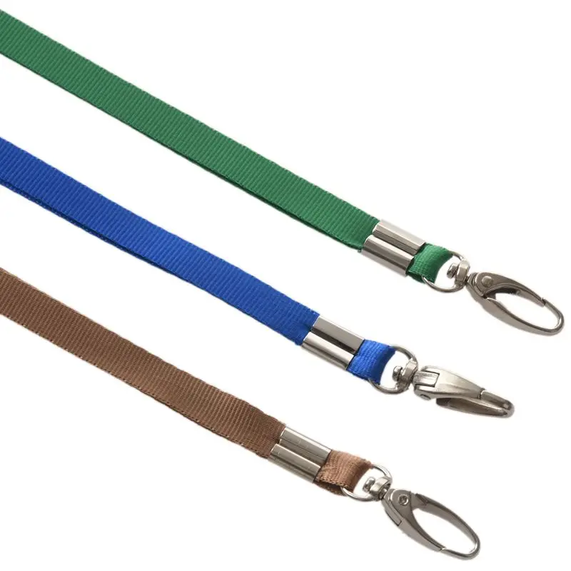 3 Pcs Blue Green Coffee Color Key Card Holder Neck Lanyard 16.1 inchlong
