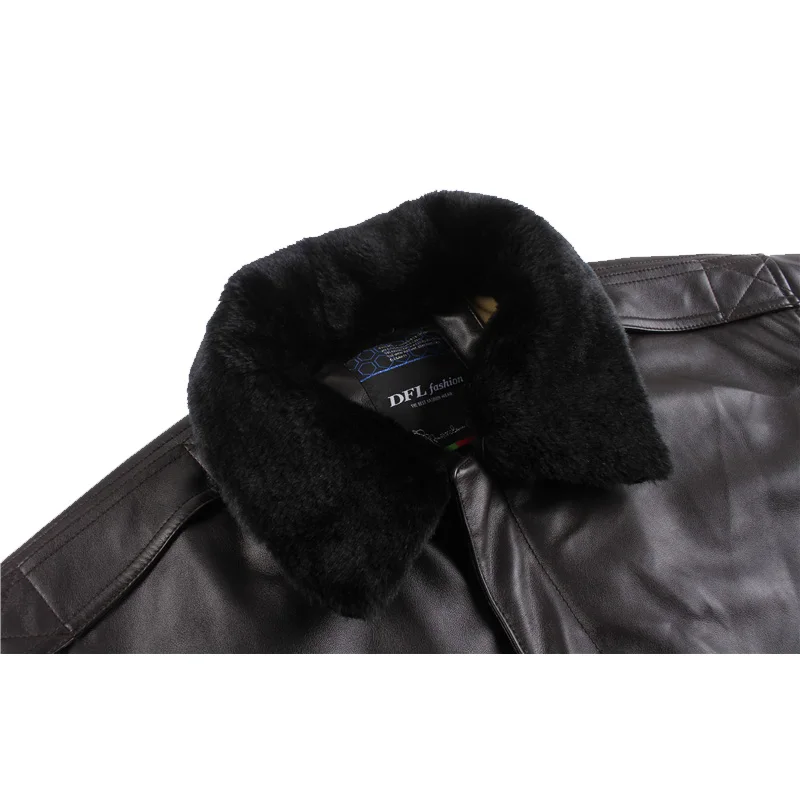 Новинка, мужская зимняя куртка из искусственной кожи для пилота, одежда в Европейском стиле, теплая мотоциклетная Байкерская кожаная куртка, Мужская крутая куртка Air Force Deri Ceket