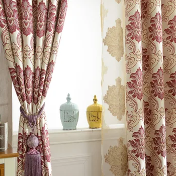 

Manufacturer's Direct Sale Thickened European Jacquard Curtain Fabric Shade Curtains for Living Room Bedroom