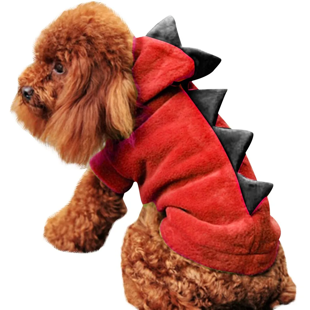 Теплая одежда с динозаврами, костюм для собак, костюм для Хэллоуина, одежда дракона для кошки, костюм на Хэллоуин, одежда для собак, животных, толстовка
