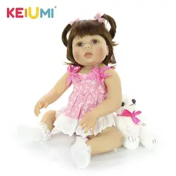 23 дюймов реалистичные куклы Reborn куклы полный силиконовый винил реалистичный новорожденный девочка кукла для детей подарки на день