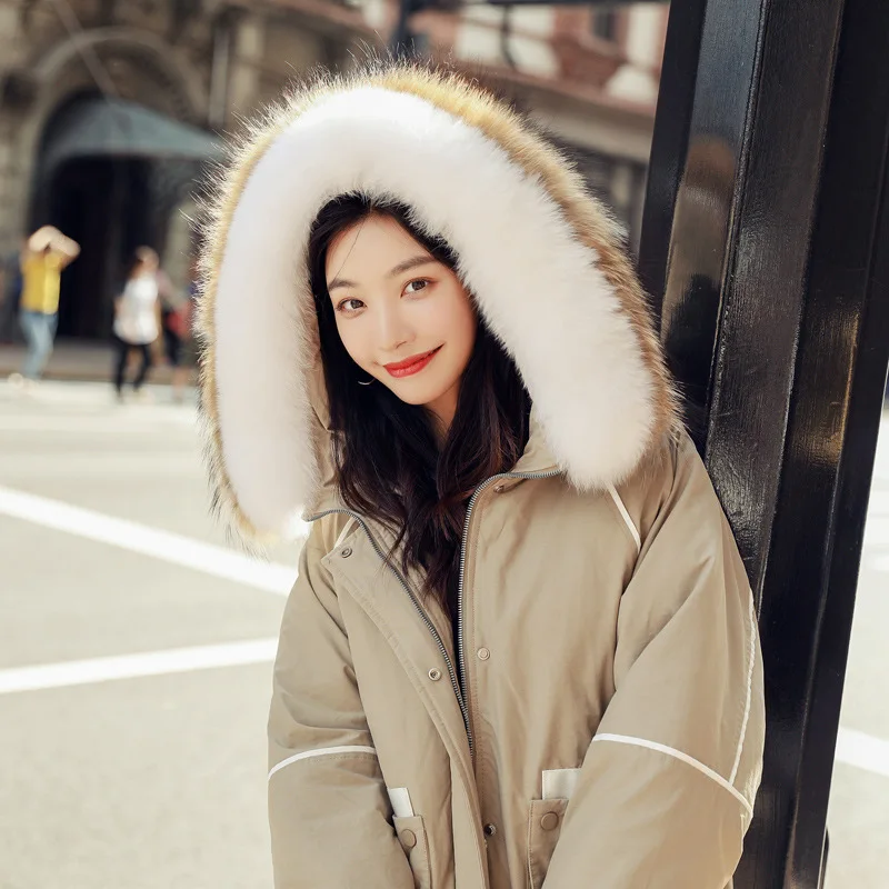 

Cotton-padded Clothes/Cotton Coat Fashion Comfortable Hooded 2019 Winter Mid-length Elegant