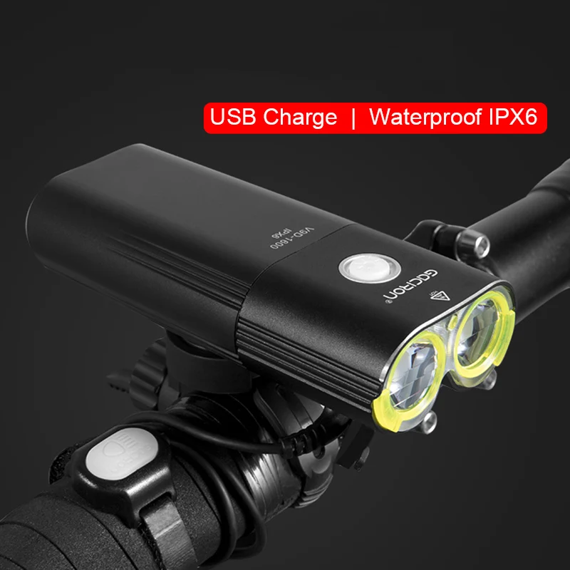 PROD 32893287290 GACIRON Bicycle Light Usb Rechargeable Bike Front
Headlight Cycling Flashlight IPX6 Waterproof 5000mAh 1600Lumen LED Lamp
6 Mode