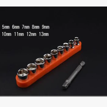 

Socket + Stick Household Socket 5-13mm Combination Electric Drill Socket Set 5mm 6mm 7mm 8mm 9mm 10mm 11mm 12mm 13mm Durable