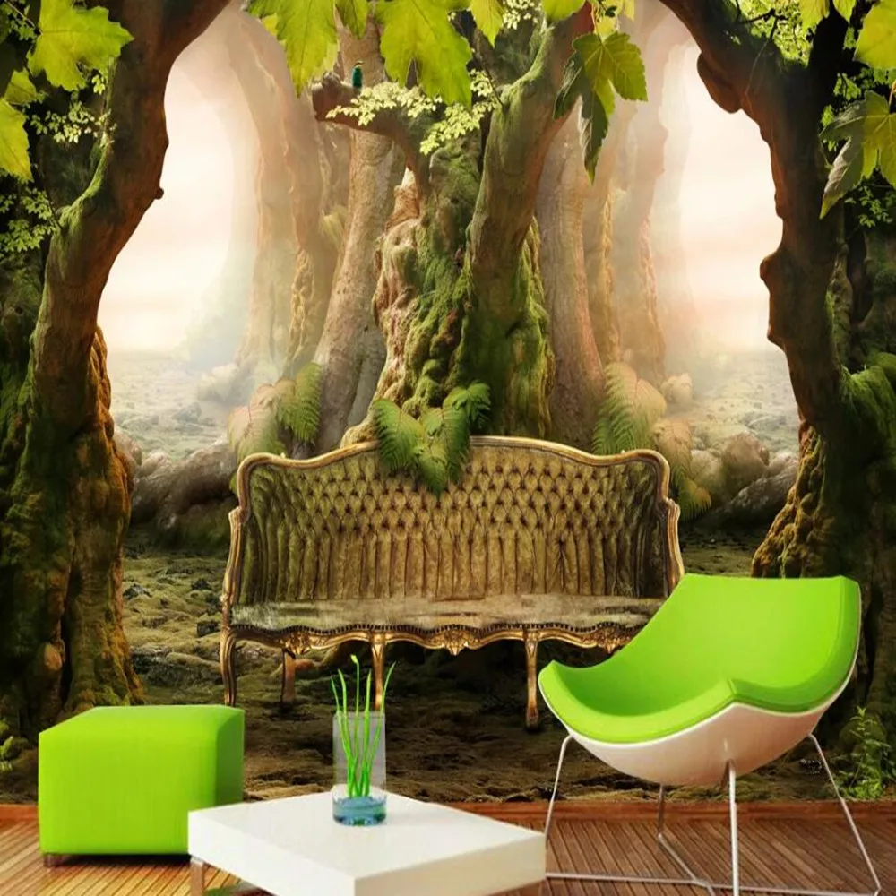 

Milofi large wallpaper mural custom 3D fantasy fairy tree big living room bedroom background wallpaper mural