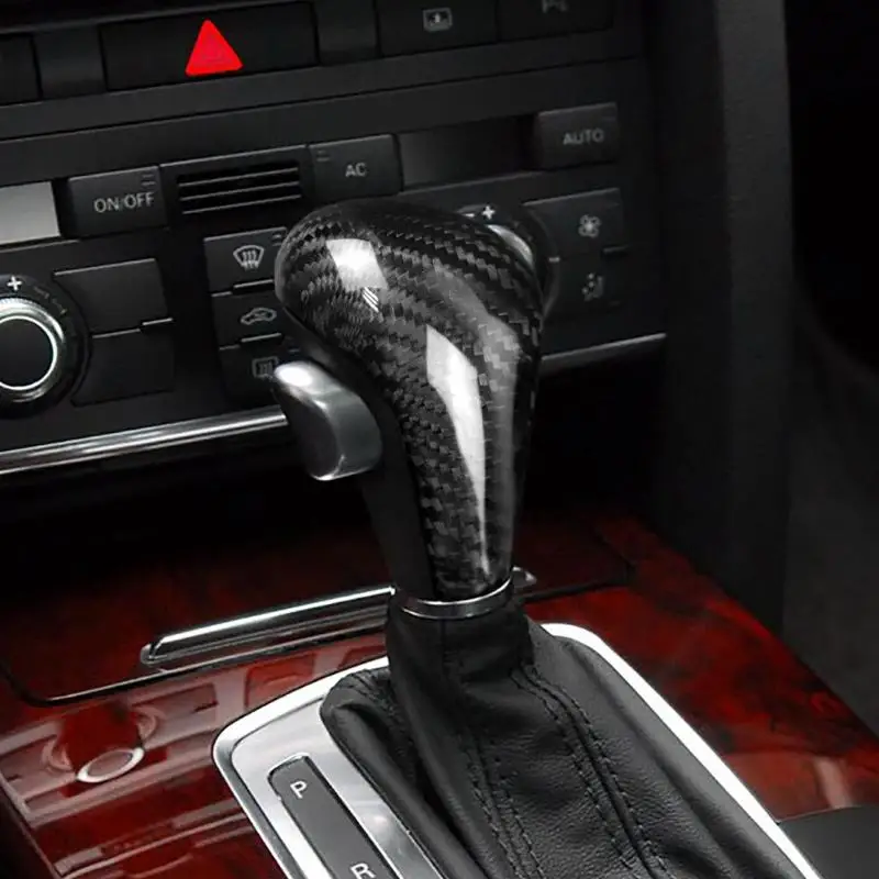 Скорость чехол для рычага переключения передач Стикеры Накладка для Audi A6 S6 C6 2005-2011 Q7 SQ7 4L 2006-2012 A4 S4 B8 2009-2012 Реальные углеродного волокна
