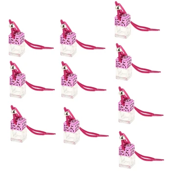 

10pcs/set Perfume Diffuser Bottle Pendant Hanger Car Hanging Ornament Car Bedroom Decor - Red