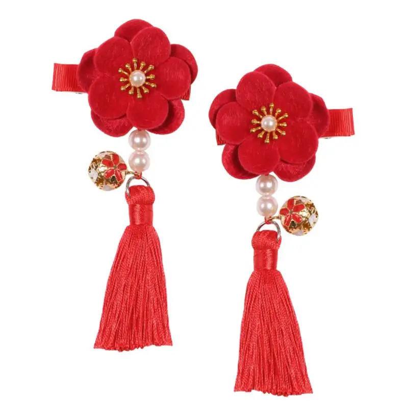 

New Multi Style Girls Hair Clips Chinese Traditional Princess Tassels Flower Hairpins Children Kids Girls Hair Accessories